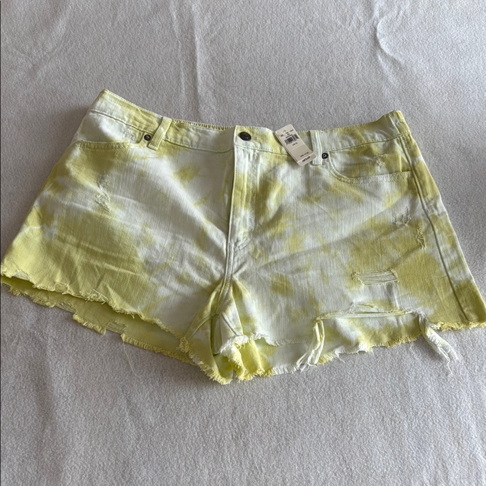 Aerie brand new Yellow Tie-Dye Women's Shorts